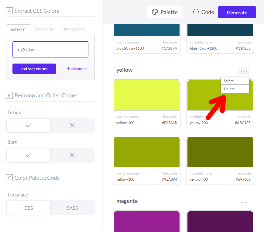 Alwane 線上提取網站顏色工具，讓你網頁配色變得更加簡單！