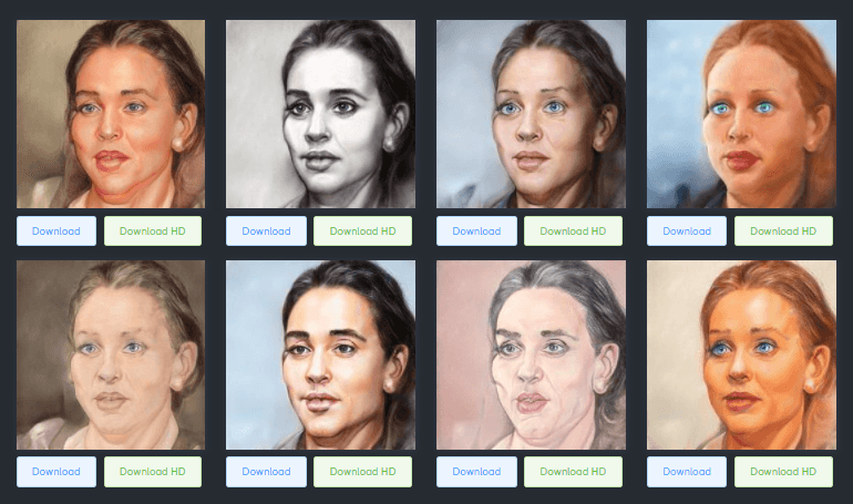 Caricaturer.io 有趣的 AI 漫畫頭像產生器，最多能產生 64 種不同漫畫面孔！