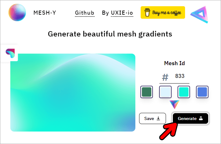 MESH·Y 超好看的 PNG 漸層背景產生器，可混搭顏色及自訂圖檔大小！