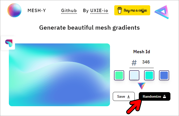 MESH·Y 超好看的 PNG 漸層背景產生器，可混搭顏色及自訂圖檔大小！