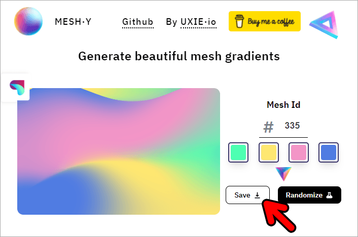 MESH·Y 超好看的 PNG 漸層背景產生器，可混搭顏色及自訂圖檔大小！
