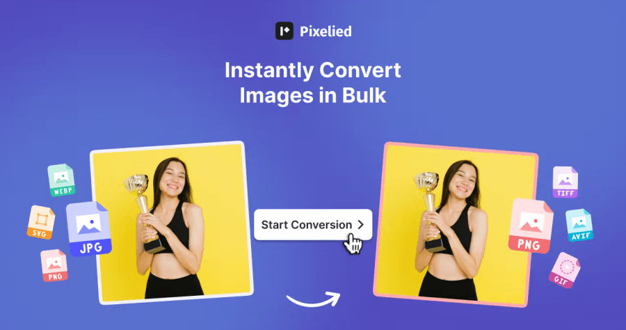 Pixelied 強大又方便的線上圖檔轉換工具！完全免費並同時處理多張圖片與編輯！