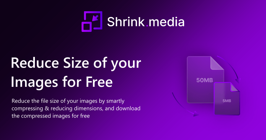 Shrink media 超方便的免費線上圖片壓縮器，支援 PNG/JPEG/JPG/WEBP 格式！