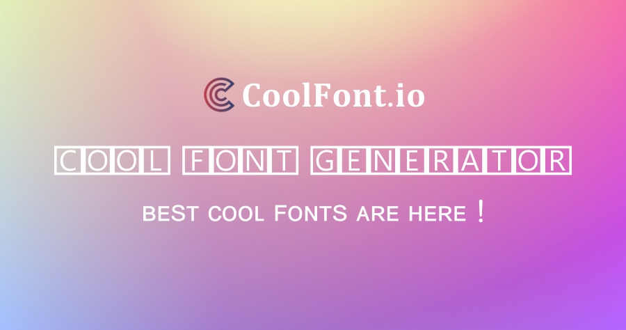 Cool Font Generator 線上英文酷字體產生器，共 75 種類型直接複製便可使用！
