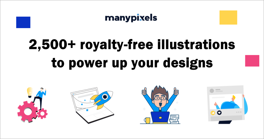 ManyPixles 擁有 4500 個以上的插圖/圖示素材庫，全免版稅並支援 SVG、PNG 圖檔下載！