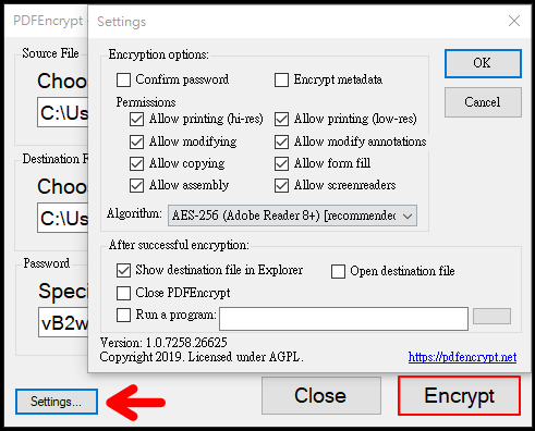 PDFEncrypt 最佳 PDF 文件加密軟體，完全免費使用無須註冊！