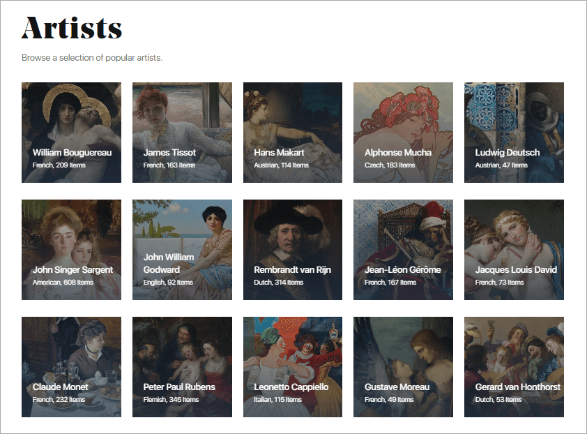 Artvee 收錄百萬個美術館古典與現代藝術作品網，100%免費並支援下載超高畫質 JPG 圖檔！