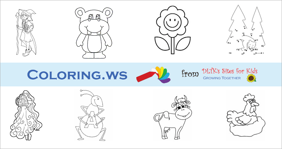 Coloring.ws 免費著色圖範本列印網，孩子的最佳創意發想天地！