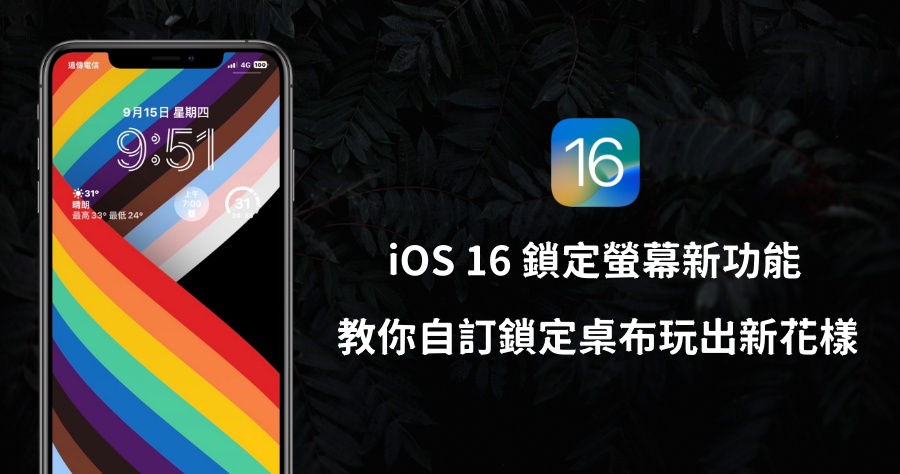 iOS 16 自訂鎖定螢幕新功能，這樣做讓你鎖定背景變超美！