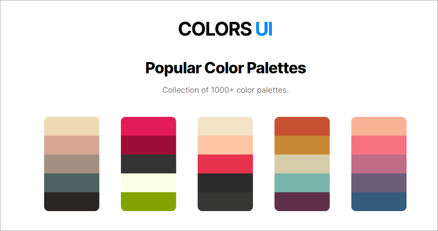 Colors UI 設計師最愛的線上配色工具，超過 1000 個調色盤任你挑！