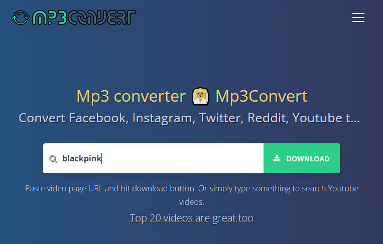 Mp3Convert 免費線上 YouTube 影音下載器，並支援 FB/IG/Twitter 社群影音平台！