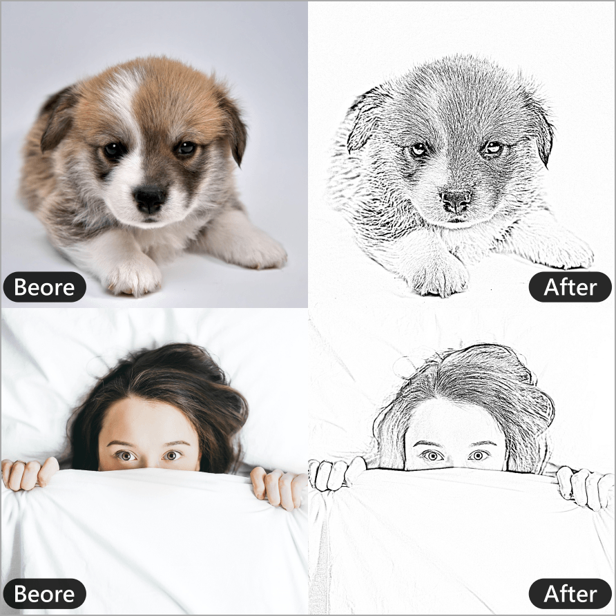 Pencil Sketch 超專業線上照片轉素描工具，100%免費無使用次數限制！