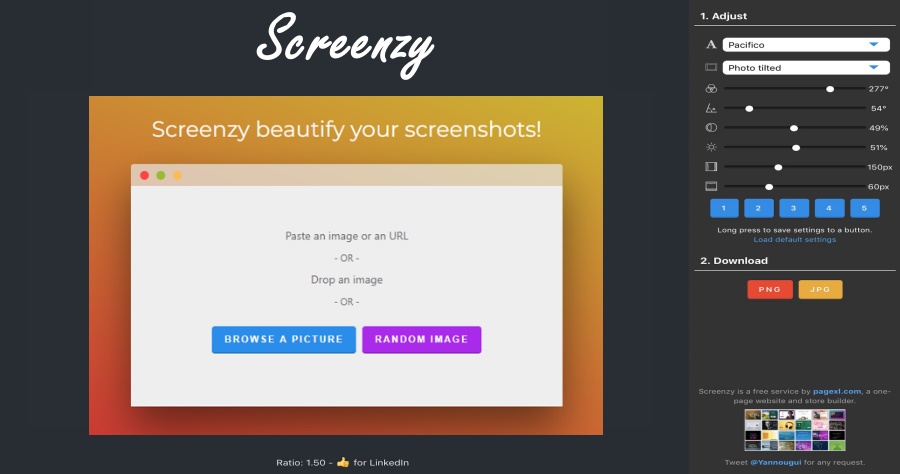 Screenzy 線上截圖美化工具，動動手指就能讓你的截圖更吸睛！