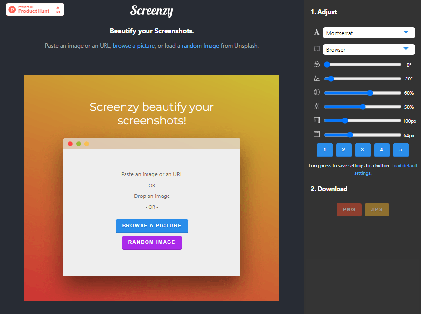 Screenzy 線上截圖美化工具，動動手指就能讓你的截圖更吸睛！