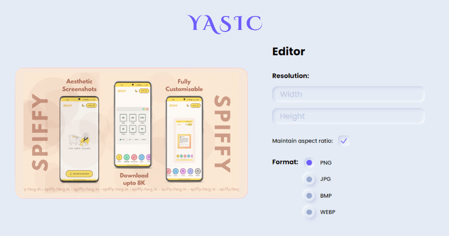 YASIC 超方便的線上圖片格式轉換器，100%免費還能自由調整尺寸！