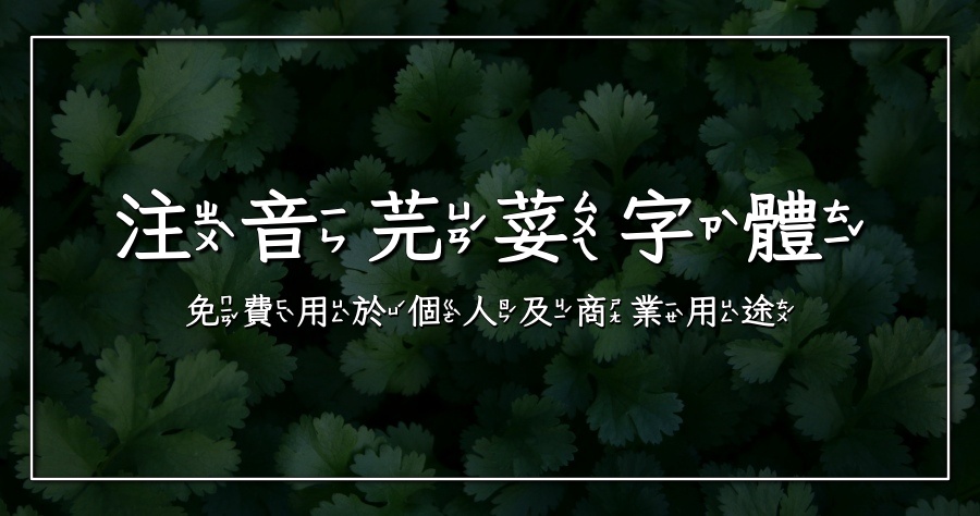 注音芫荽體-擁有好看的楷體手寫風格，非常適合用在國小生閱讀教材上！