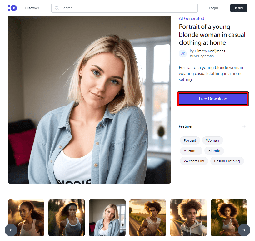 cgfaces 免費高品質 AI 人物肖像素材網，無需註冊可做商業用途！