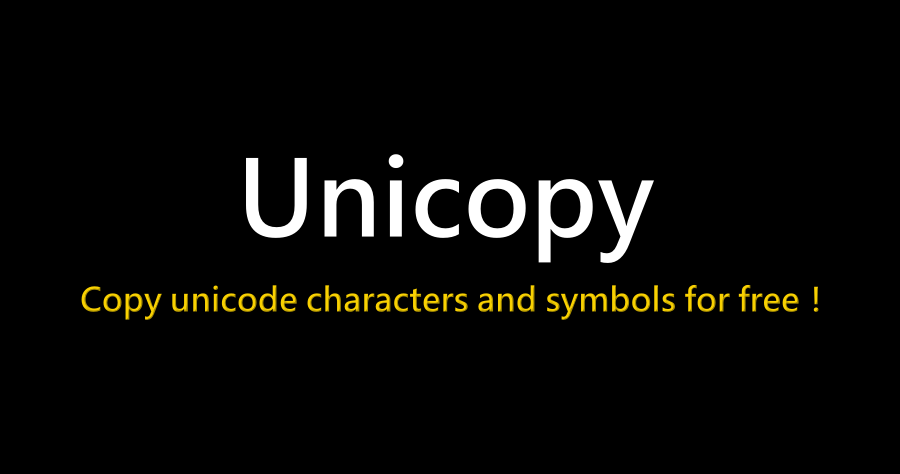Unicopy 免費線上特殊符號複製網站，一鍵複製讓你辦公超便利！