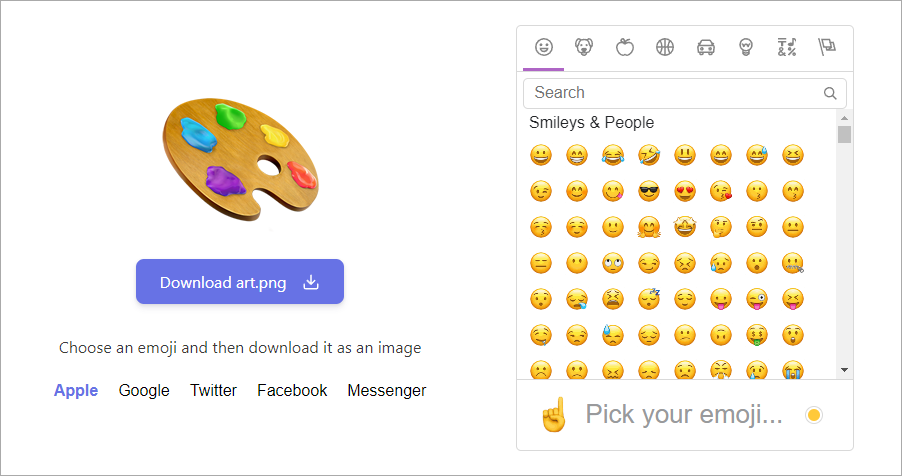 Emoji to image 常見社群平台 Emoji 下載工具， 一鍵保存 PNG 表情圖案！