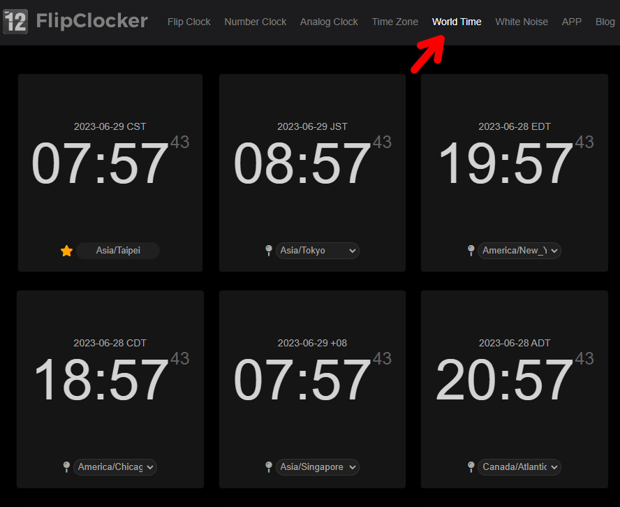 FlipClocker 超有質感的線上時鐘工具，讓你上班休息時可讓螢幕一秒變時尚！