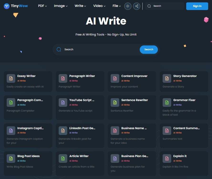 AI Write 免費線上自動寫文章神器，超過 30 種工具讓你秒變寫作大師！