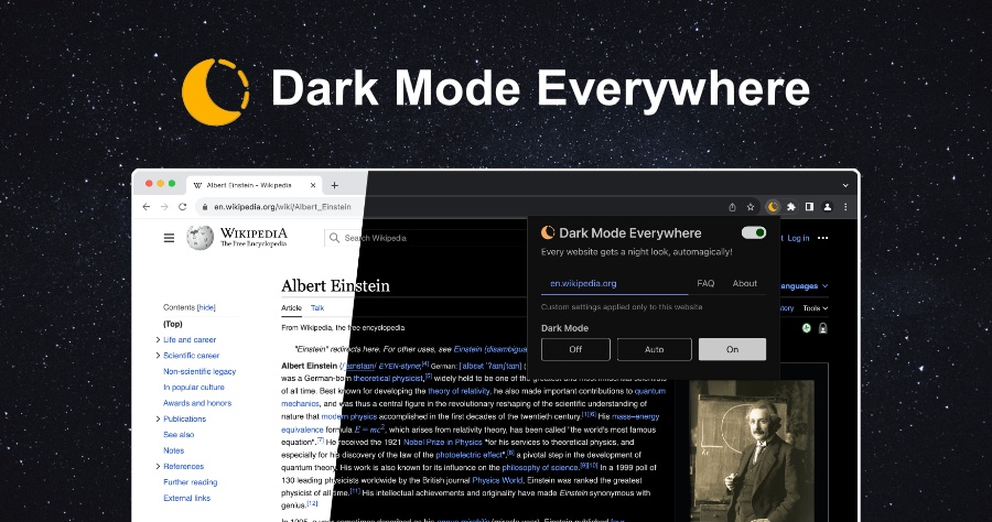 Dark Mode Everywhere 網站深色背景模式外掛，輕鬆幫你減少眼睛疲勞！