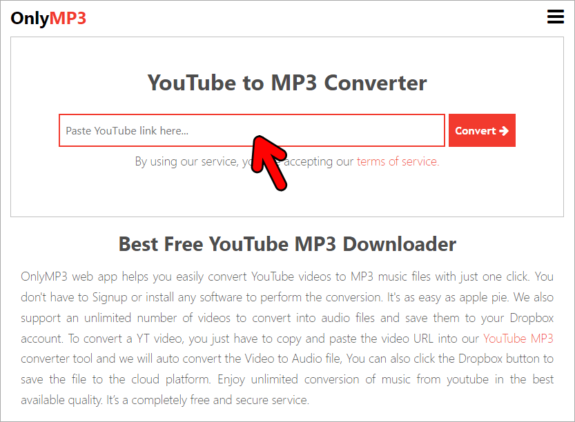 OnlyMP3 線上 YouTube 音樂下載器，輸入網址即可取得高音質 192kbps MP3！