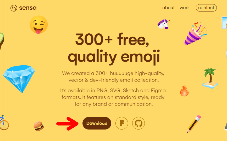 Sensa Emoji 免費線上開源 Emoji 下載網，超過 300 個高品質表情符號直接一次打包！