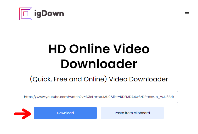 igDown 無廣告免費線上影音下載網，支援 YouTube、Bilibili、IG、TikTok 等 46 個網站！　