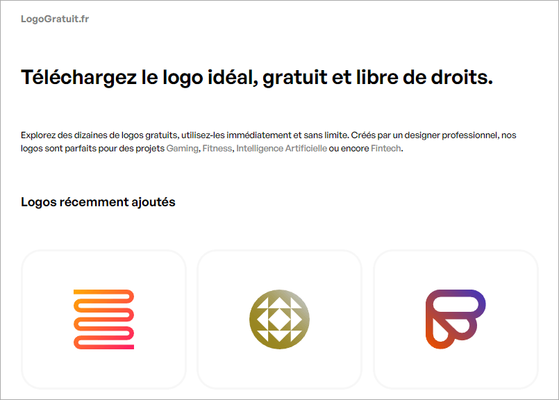 LogoGratuit 來自法國的免費 Logo 素材網，免版稅可做個人及商業用途！