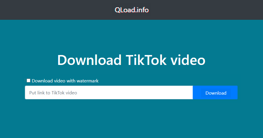 Qload.info 超讚的無浮水印 TikTok 影片下載器，免費無任何限制還可下載 MP3 音檔！