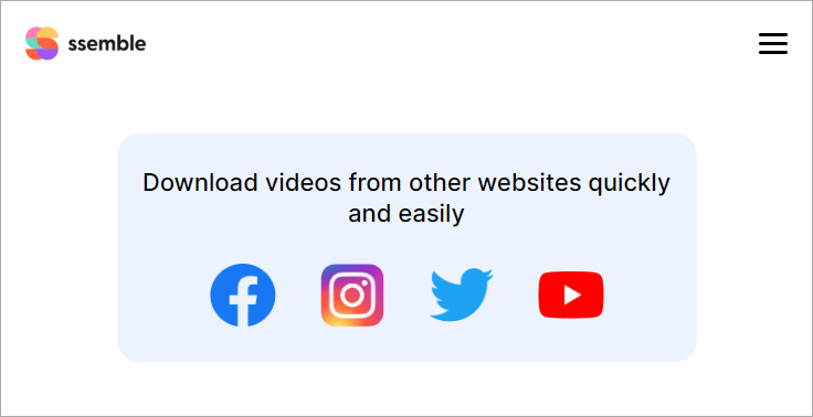 Ssemble 免費 YouTube 影音下載神器，FB、IG、TikTok 也支援並可線上編輯！