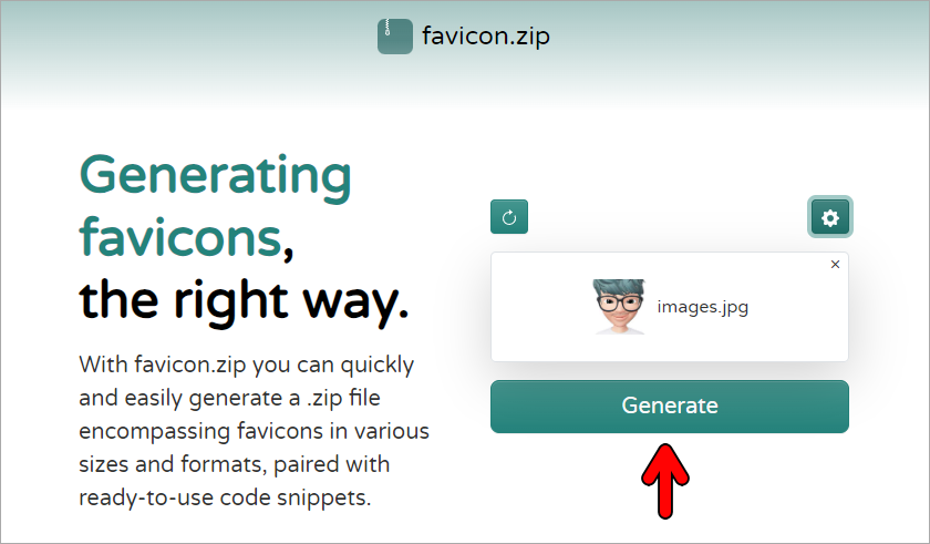 favicon.zip 超方便的免費製作網站圖標工具，簡單快速還可自動產生程式碼！