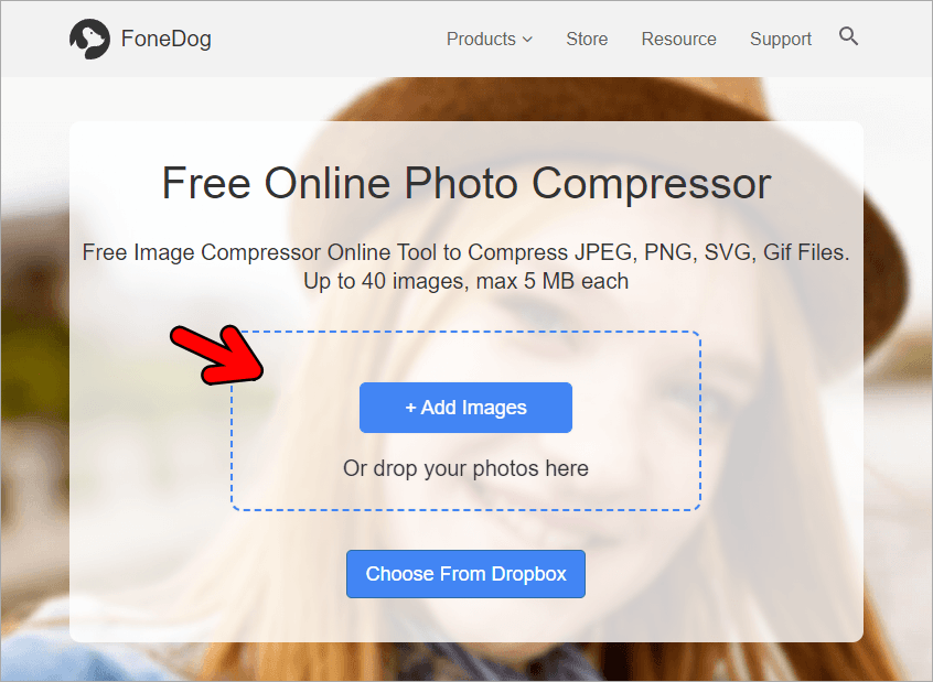 FoneDog Photo Compressor 免費線上照片壓縮器，支援批次處理及 JPEG、PNG、SVG、Gif 圖檔！