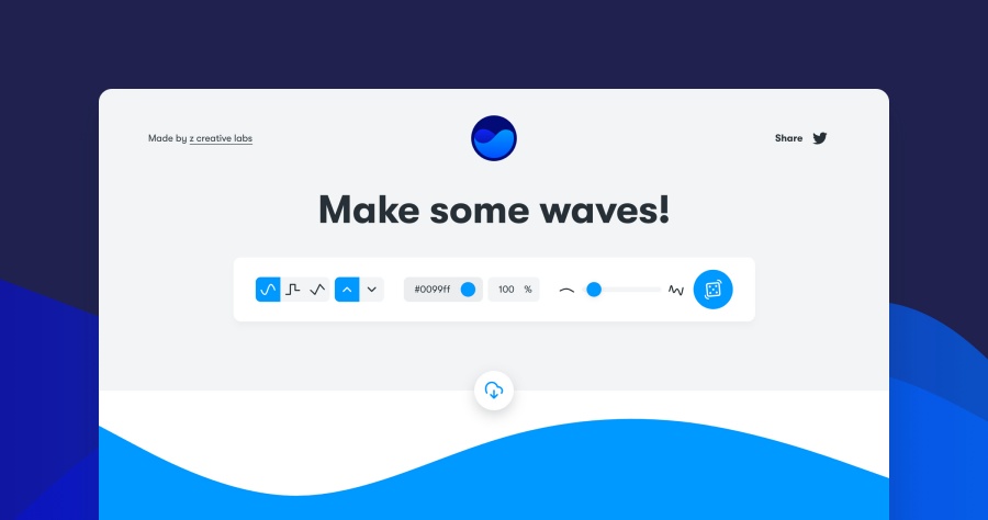 Get Waves 免費 SVG 波浪背景生成器，顏色、類型、密度都可自行設定！