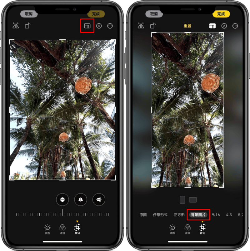 iPhone 照片轉清晰背景圖片設定技巧，一鍵裁切到位告別照片上方模糊！
