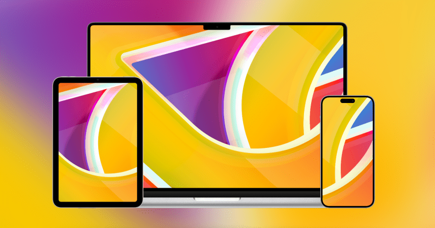 Apple 繽紛彩虹玻璃 4 款免費桌布，輕鬆為你的iPhone、iPad 和 Mac 注入時尚風采