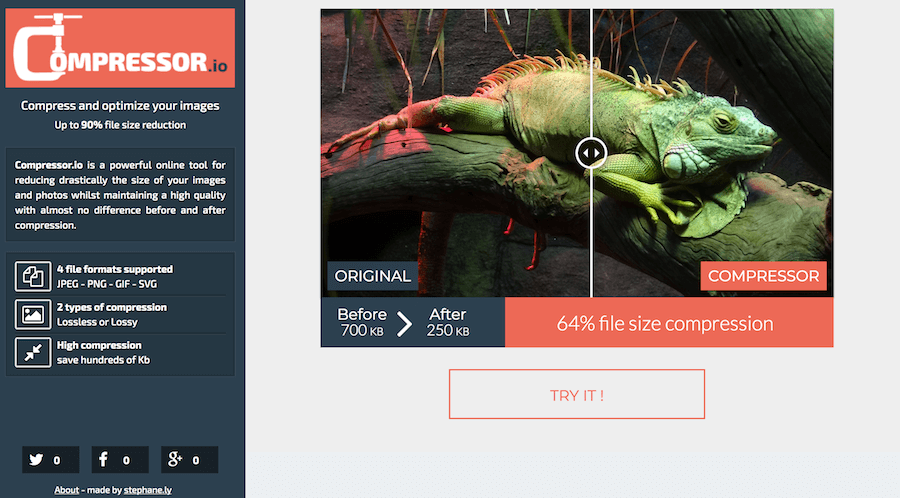compressor.io GIF壓縮 PNG壓縮 JPG壓縮