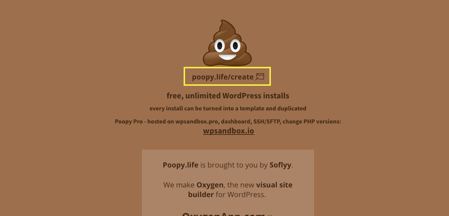 Poopy.life WordPress 網站測試 拋棄式網站