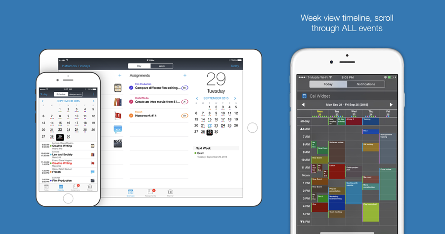 【iOS 限免】 Week Calendar Widget Pro 行事曆，免打開 App 就能查看行程，地表最快行事曆！