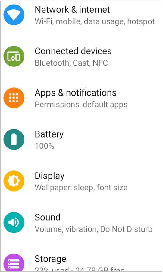 Android 9.0 P 更新 介面