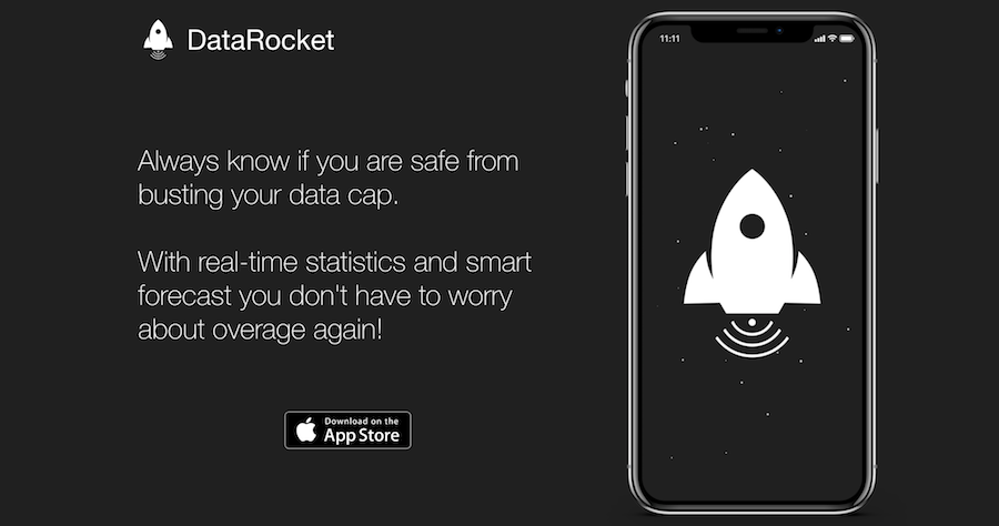 【iOS 限免】 DataRocket 網路流量監視器，剩餘流量提醒，誰說網路一定要辦吃到飽？