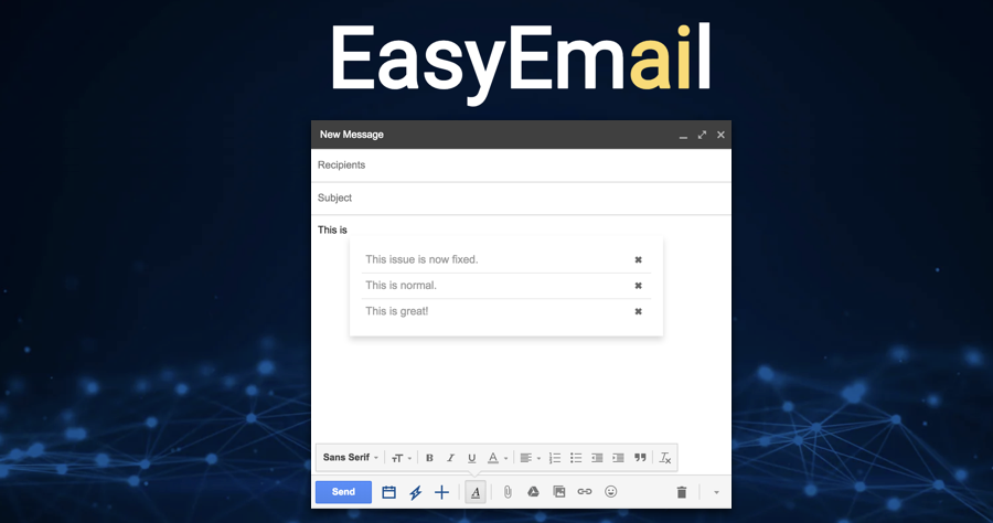 【Chrome】EasyEmail 在 Gmail 中智慧學習你的常用語具，寄信時自動完成