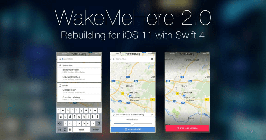 【iOS】 WakeMeHere 位置鬧鐘，通勤族私藏好用 App，專心做自己的事再也不用坐過站！