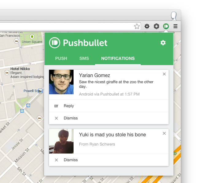 Pushbullet 電腦顯示手機通知