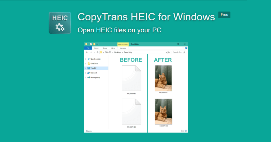 CopyTrans HEIC for Windows 微軟圖片瀏覽器外掛，讓 PC 能正常瀏覽 HEIC 照片！