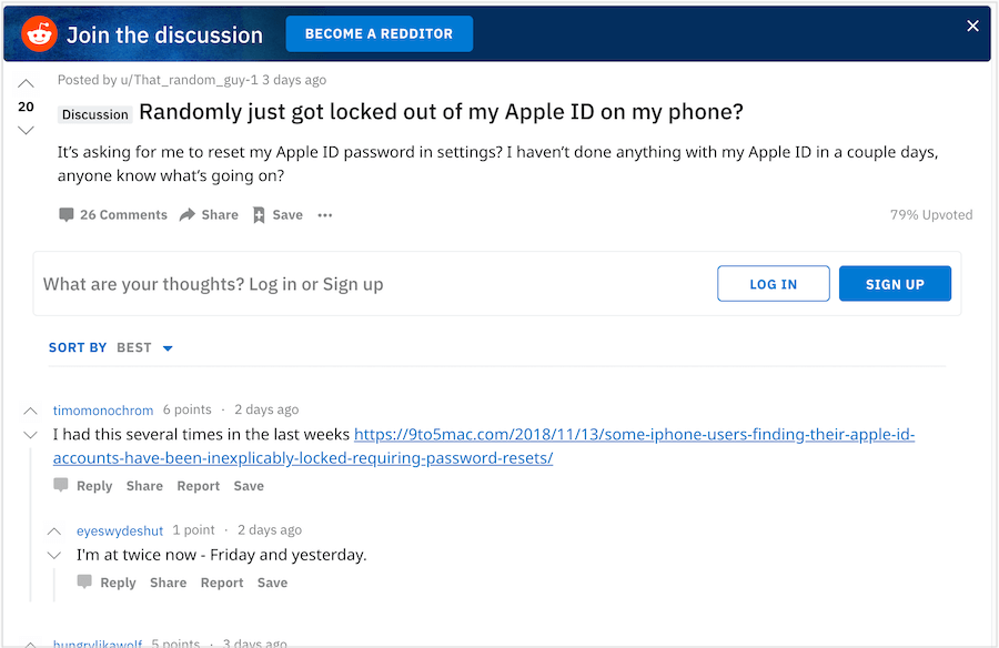 Apple ID 強制登出