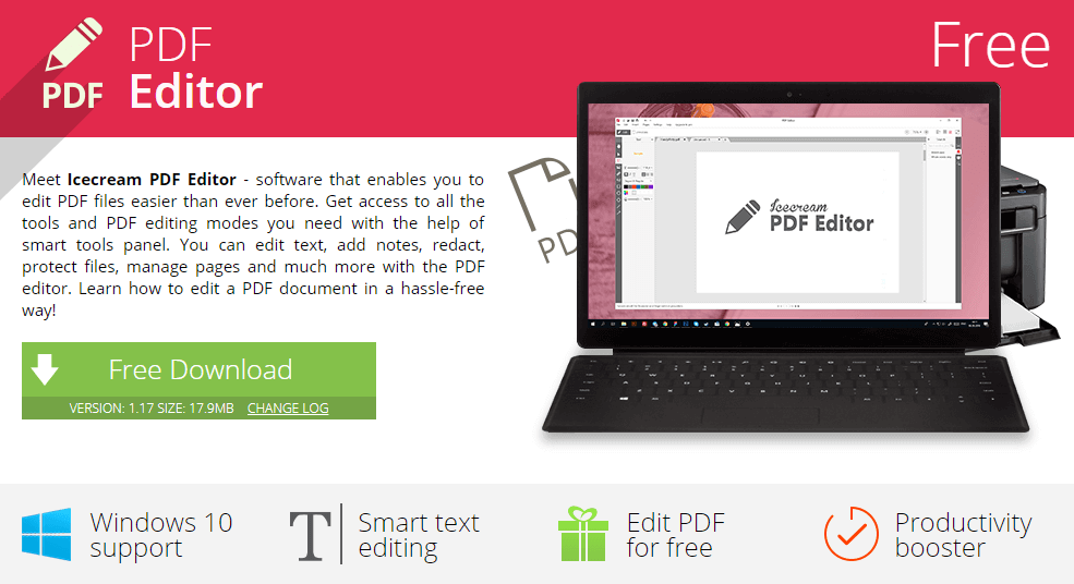 Icecream PDF Editor 16.12 免費 PDF 編輯器，像 Word 一樣優雅編輯 PDF 內容！