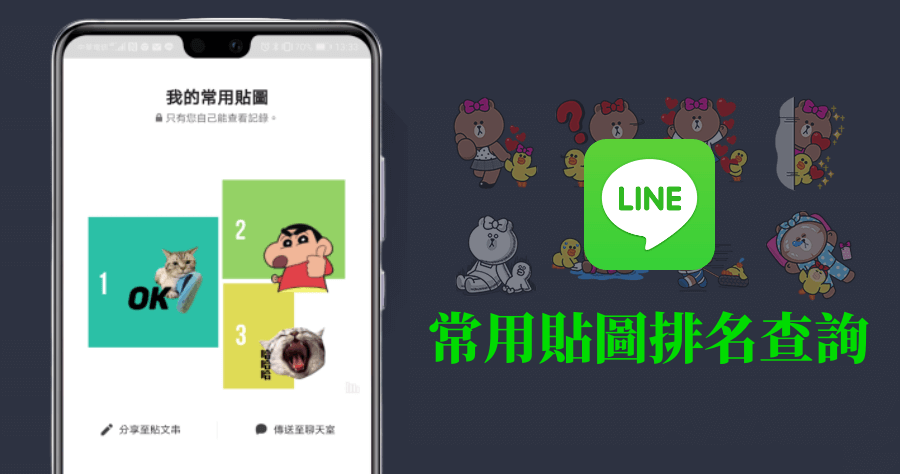 你最常用什麼貼圖？讓 LINE 告訴你常用貼圖前三名！