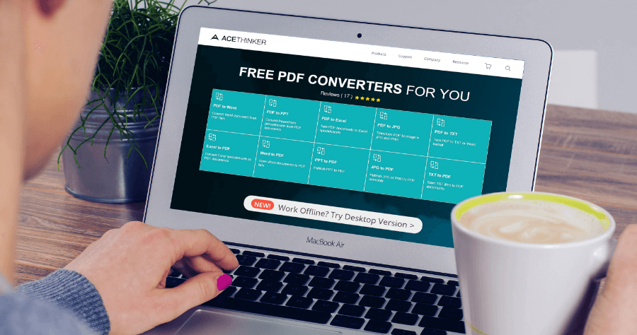 Acethinker PDF Converter Lite 免費 PDF 線上轉檔工具，免安裝 APP 免註冊無轉檔額度上限！